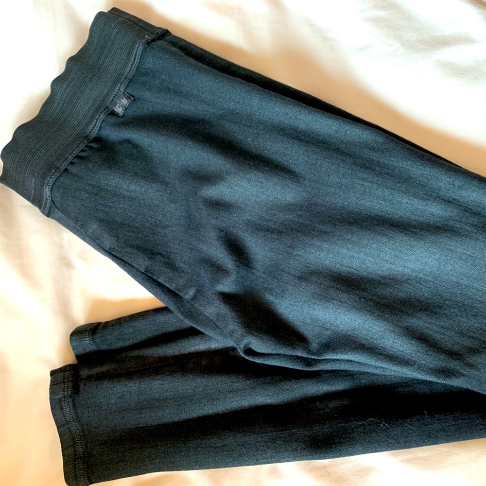 Citizens of Humanity black denim moto legging